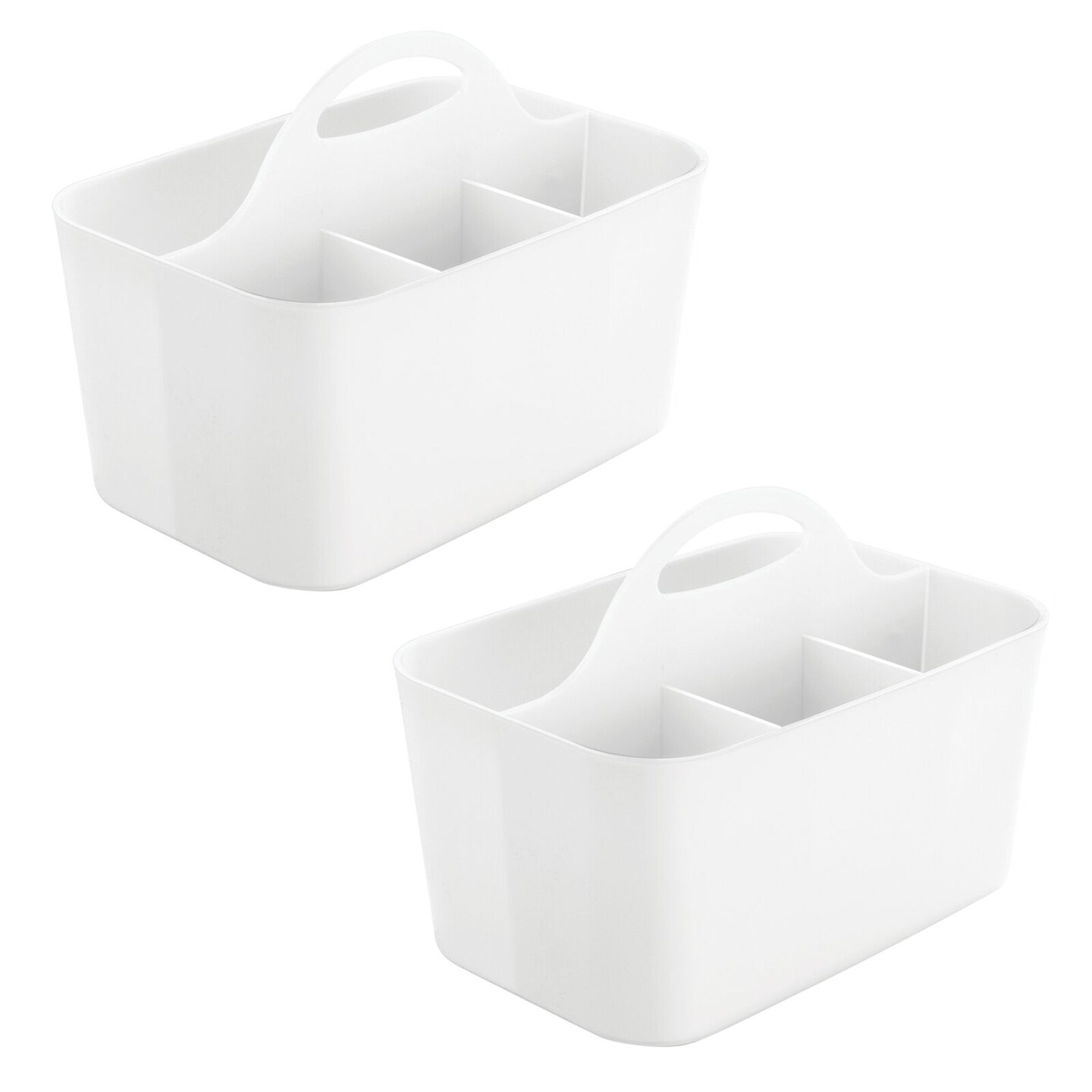 mDesign Plastic Storage Caddy Tote for Sewing &#x26; Craft Supplies, Small