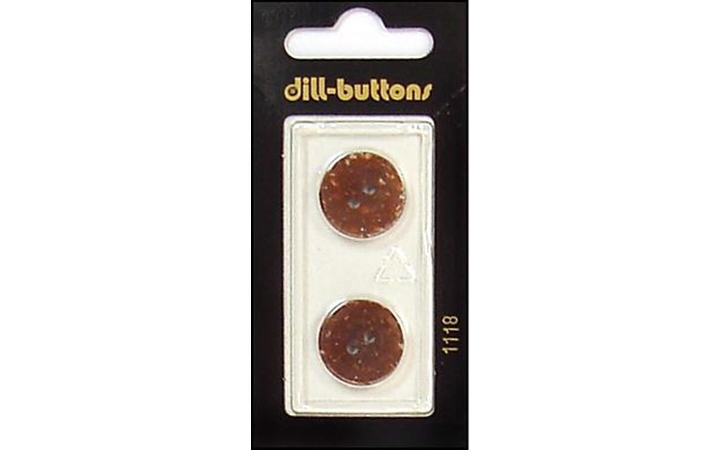Dill Buttons 18mm 2pc 2 Hole Brown