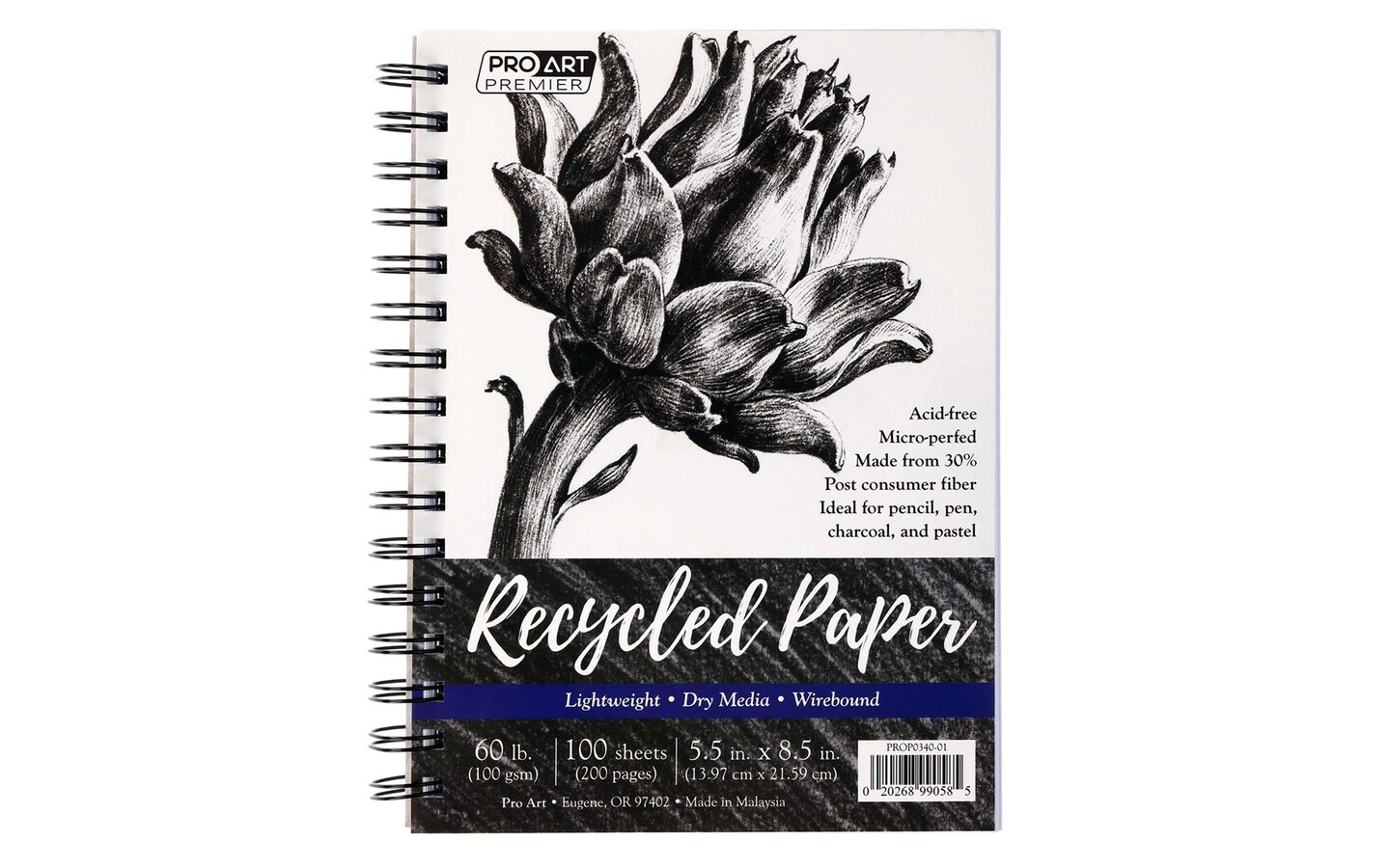 Pro Art Premium Sketch Paper Pad 5.5"x8.5" 100 sheets, 60#, Wire, Sketch Book, Sketchbook, Drawing Pad, Sketch Pad, Drawing Paper, Art Book, Drawing Book, Art Paper, Sketchbook for Drawing