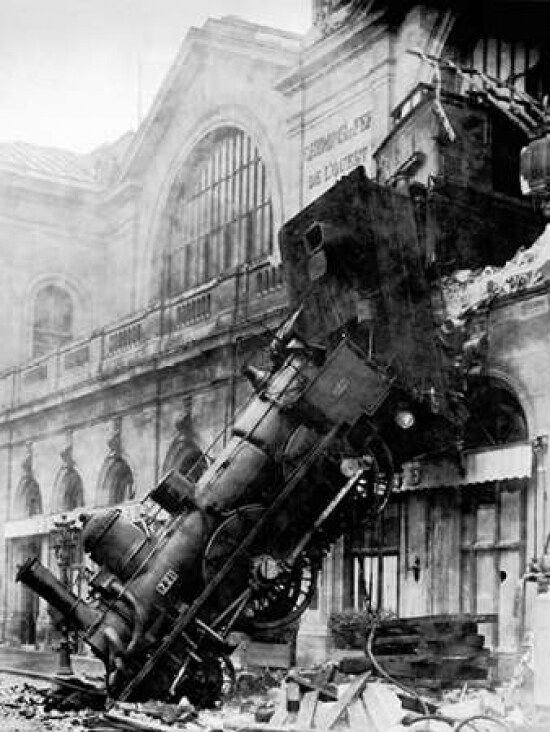 Train wreck at Montparnasse, Paris, 1895 Poster Print by Anonymous - Item # VARPDX3AP3215