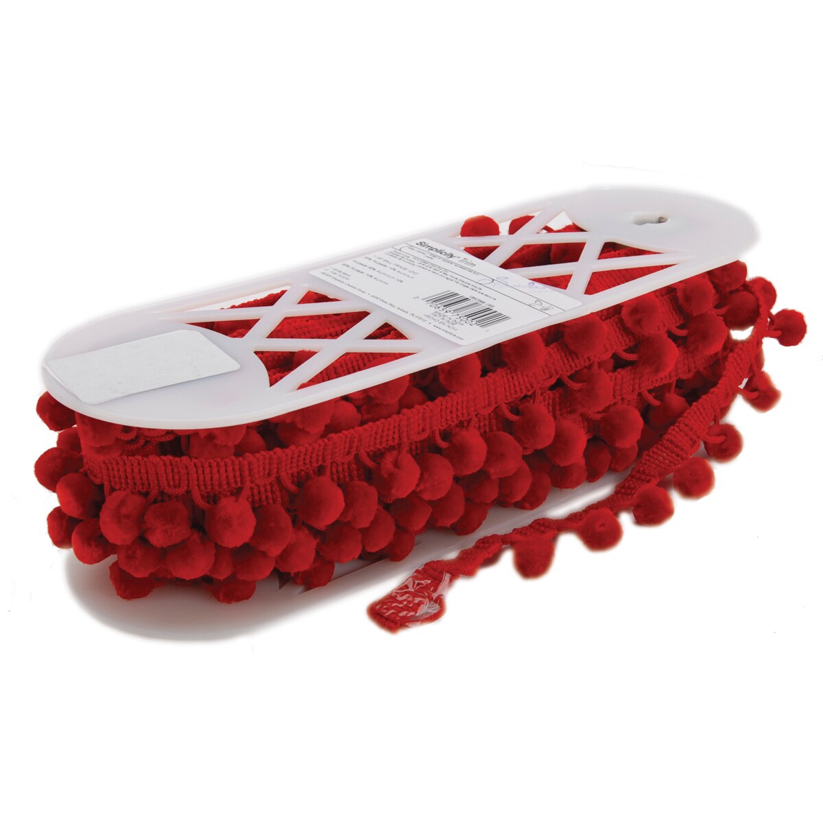 Simplicity Ball Fringe 1-1/8&#x22;X12yd-Red