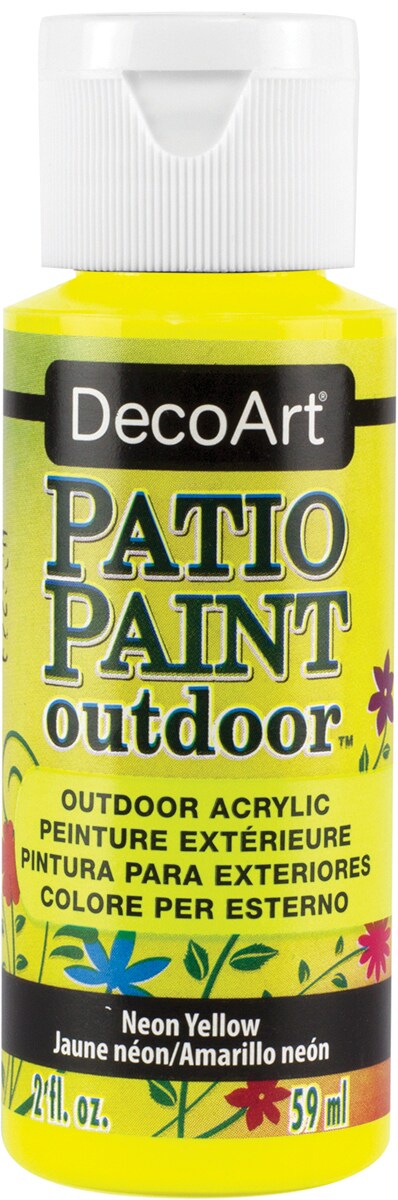 DecoArt Patio Paint 2oz-Neon Yellow