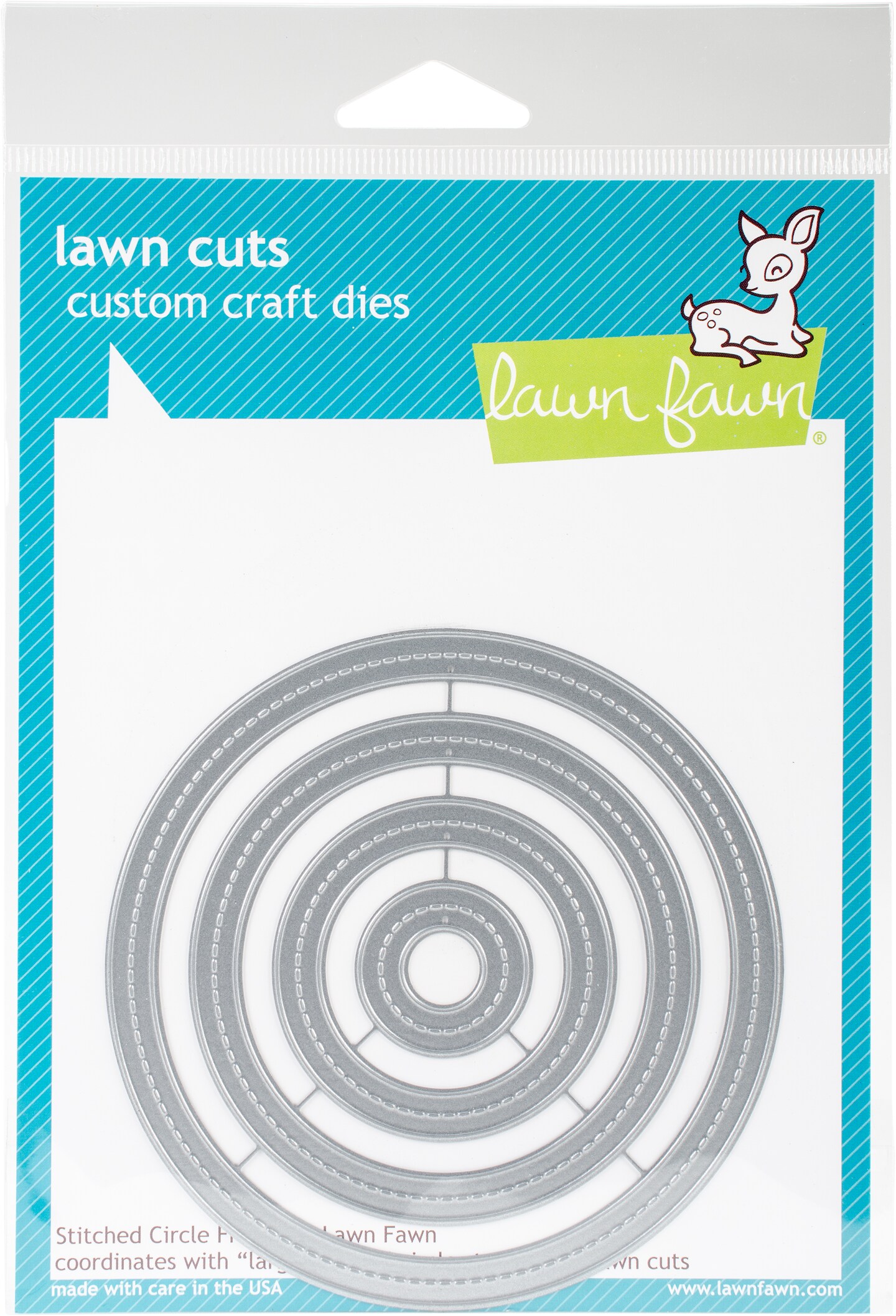 Lawn Cuts Custom Craft Die-Stitched Circle Frames
