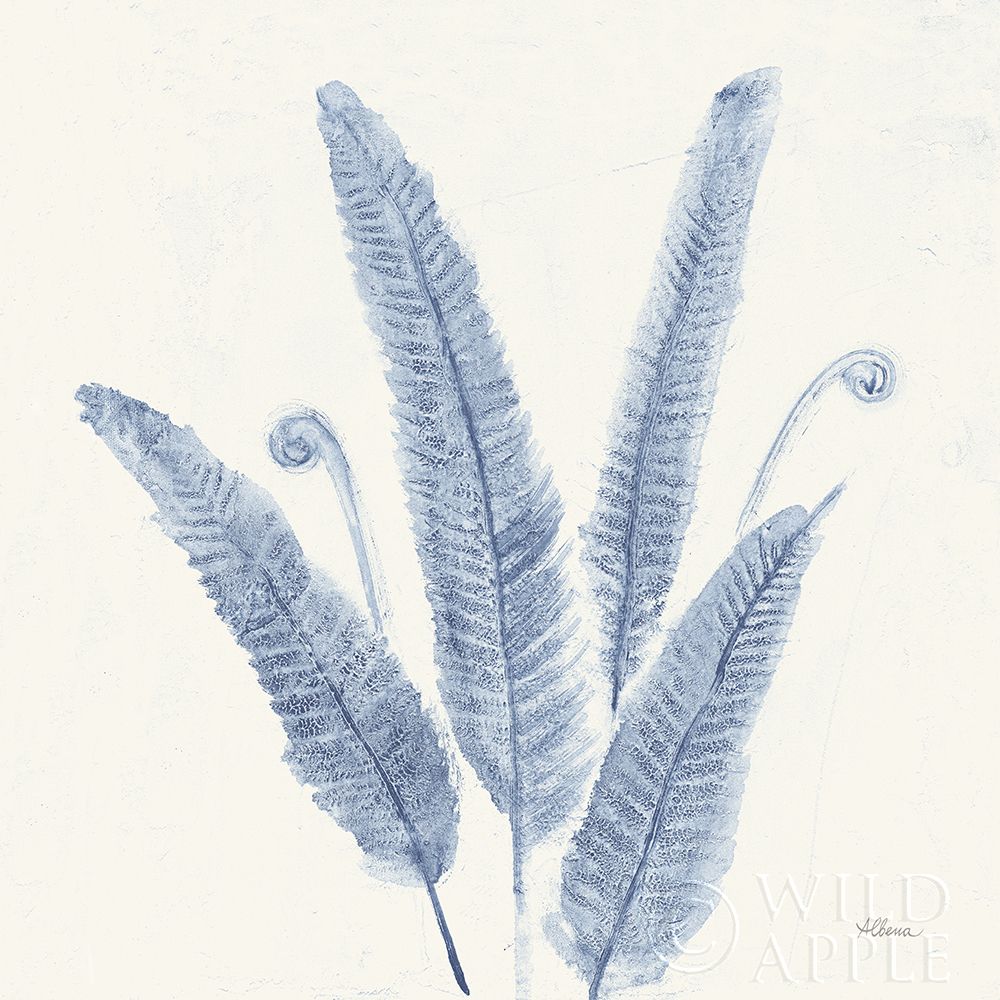 Forest Ferns II v2 Blue Poster Print by Albena Hristova - Item # VARPDX42749