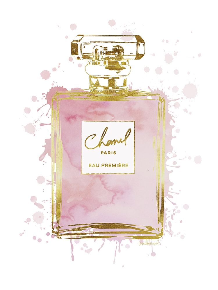 Perfume Bottle Dusty Rose II Poster Print by Amanda Greenwood # AGD115533