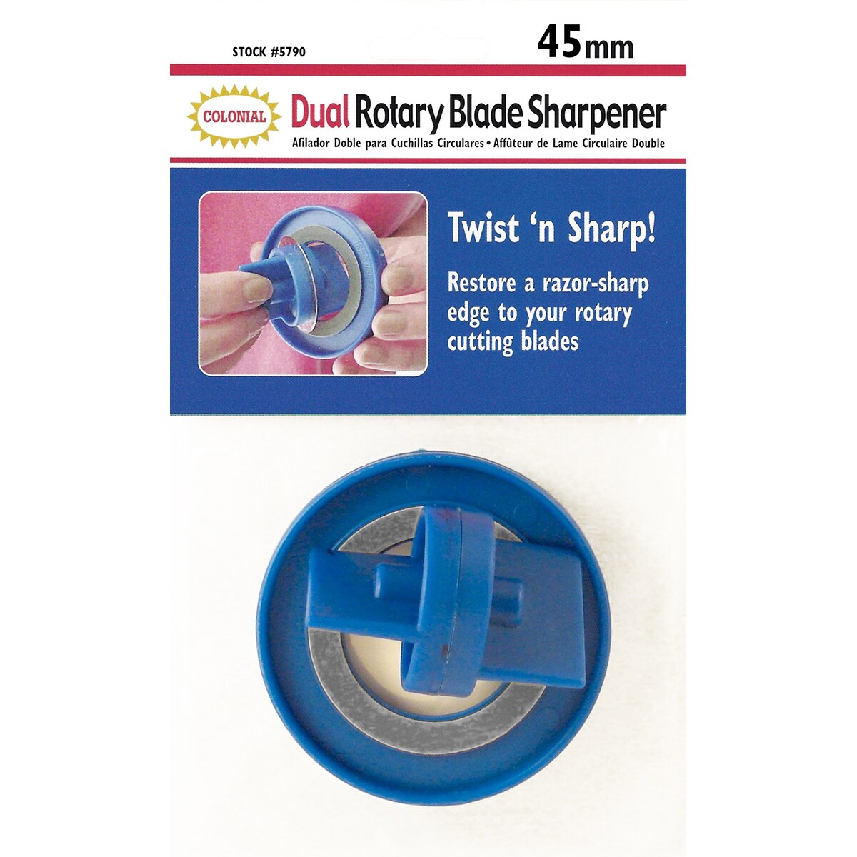 Colonial Needle Rotary Blade Sharpener-For 45mm Blades