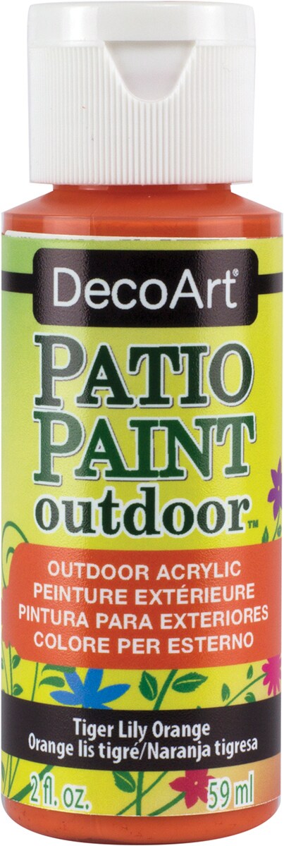 DecoArt Patio Paint 2oz-Tiger Lily Orange