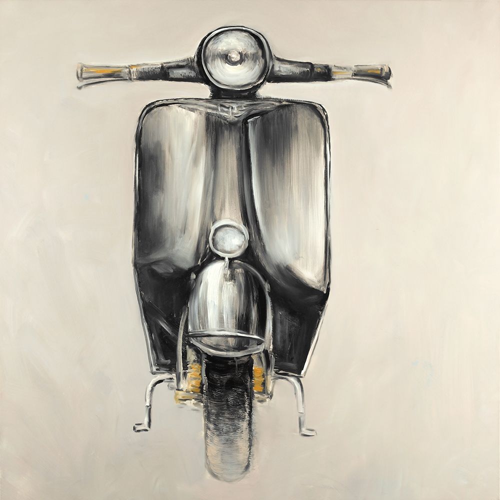 Small Black Moped Poster Print by Atelier B Art Studio - Item # VARPDXBEGTRA49