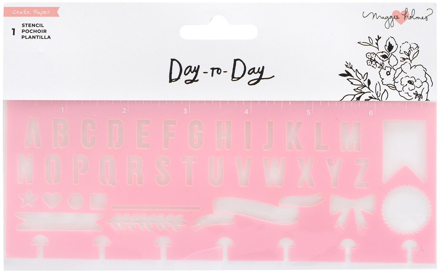 Maggie holmes day to day planner stencil 7 x4 5 alphabet michaels