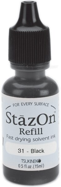 StazOn Solvent Ink Refill .5oz-Jet Black