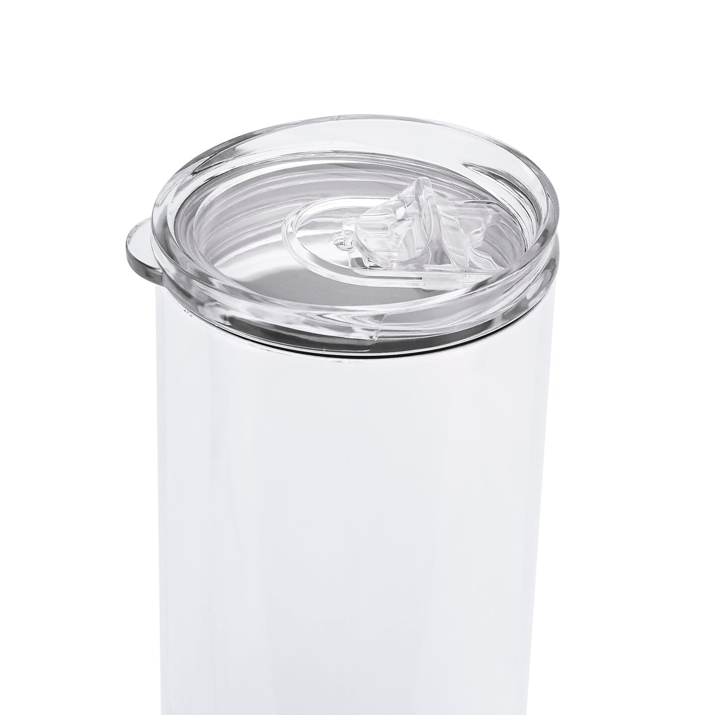 Makerflo 12 oz Slim Duozie Sublimation Blank Tumbler with Lid and Straw - Pack of 25 | Craft-Ready for DIY Gifts & Personalization (Sublimation, Epoxy, UV DTF, Vinyl, and Laser Engraving)