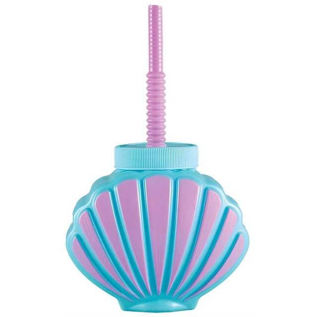 Purple &#x26; Blue Seashell Sippy Cup With Straw