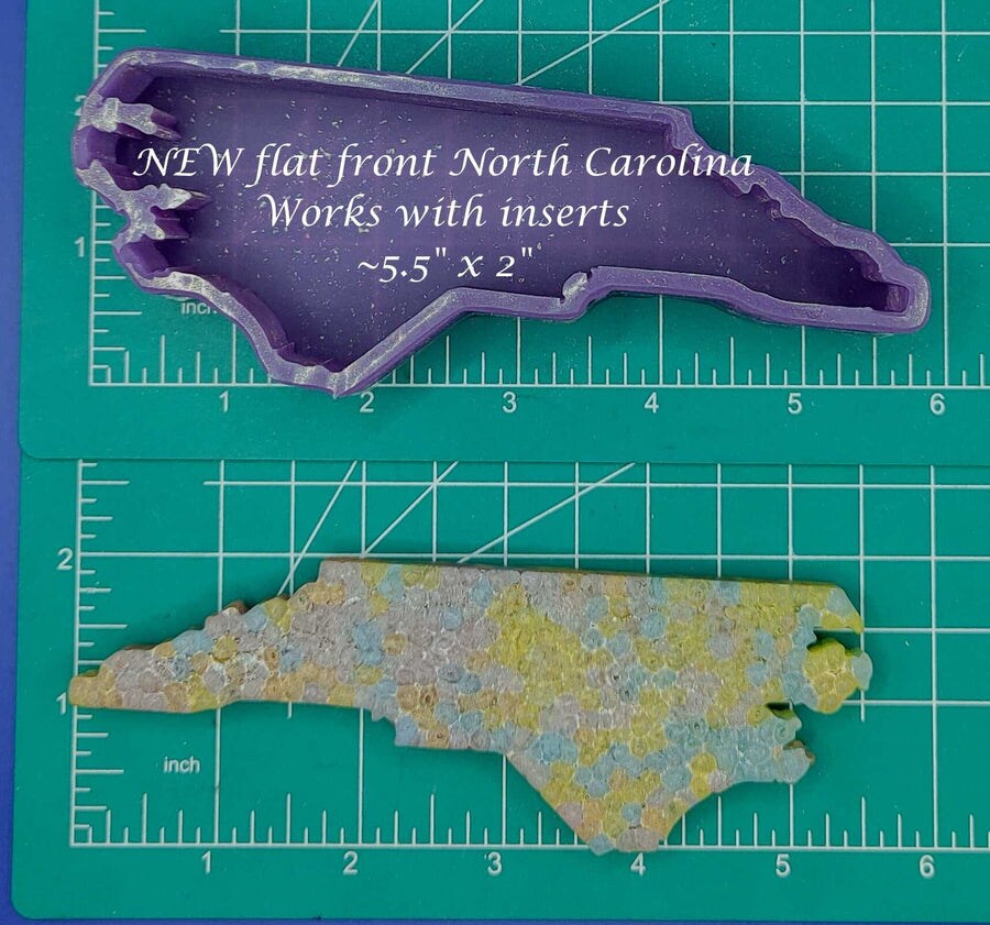 North Carolina - Flat Front - silicone freshie mold