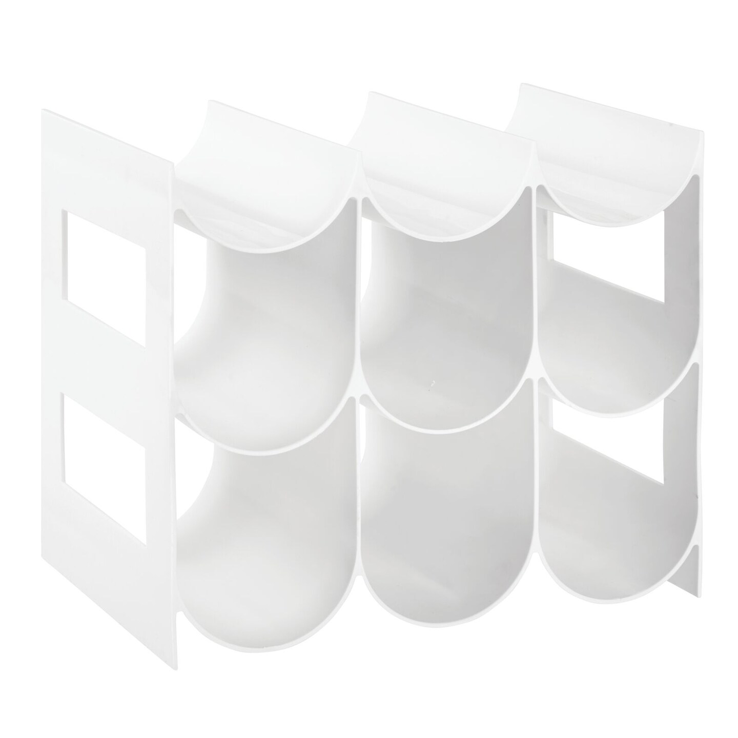 mDesign Plastic Water Bottle/Wine Rack Organizer, 3 Tiers, 9 Bottles
