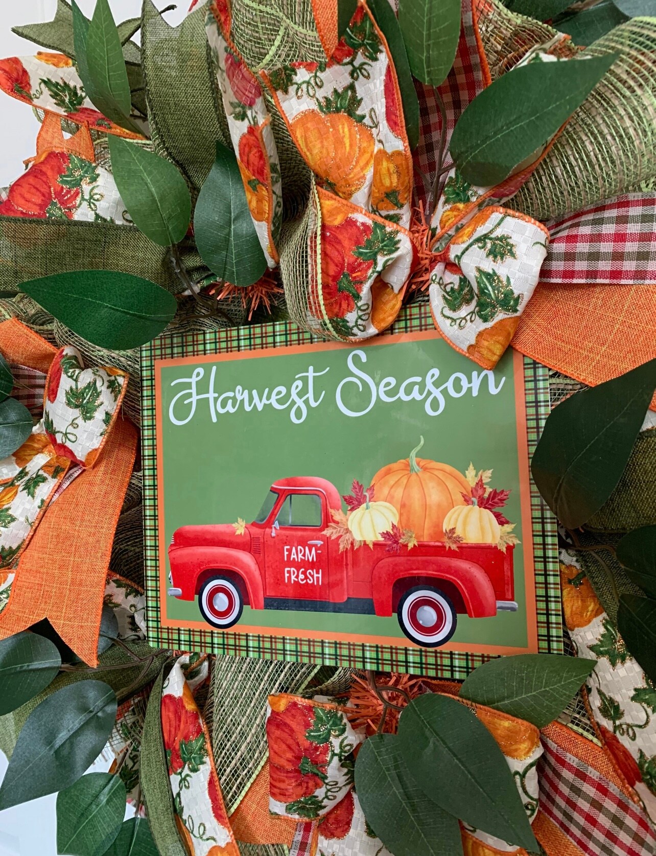 Thanksgiving Wreath, Fall Wreath, Truck Wreath, Pumpkin Wreath outlet