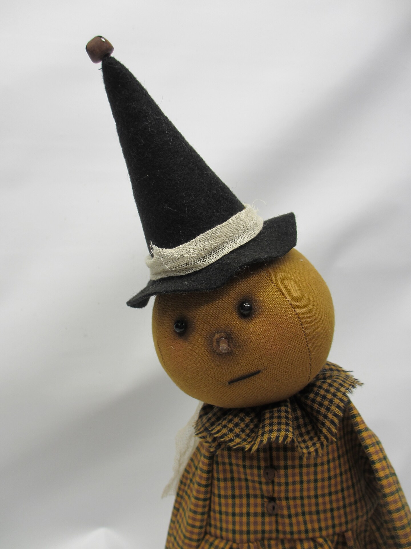 Elias the 2024 Pumpkin Baby Halloween Home Decor Primitive Folk Art Doll