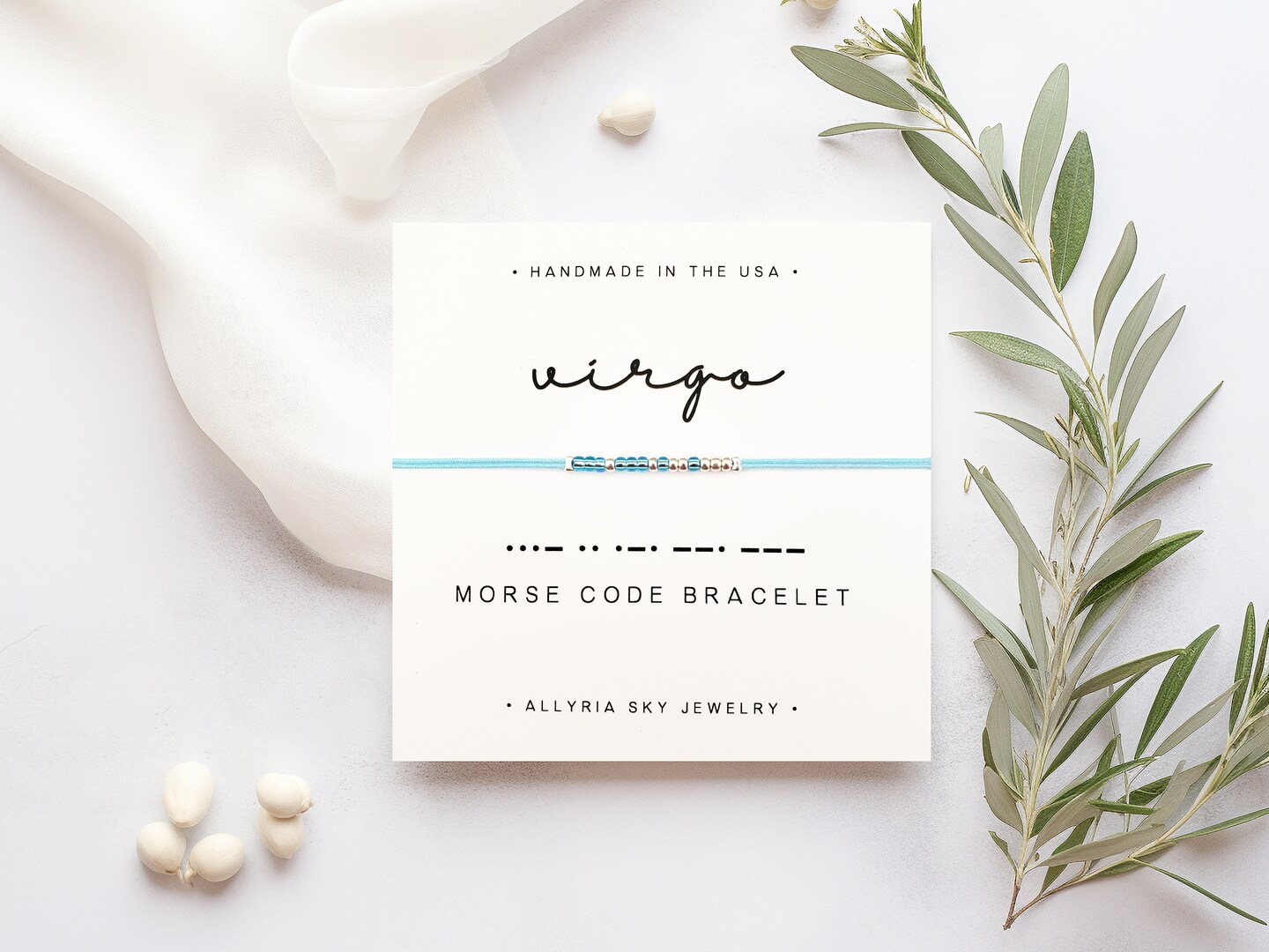 Virgo Morse Code Bracelet, Virgo Bracelet, Virgo Gift, Virgo Jewelry, Virgo Birthday, Virgo Zodiac Gift Bracelet, Zodiac Birthday Gift