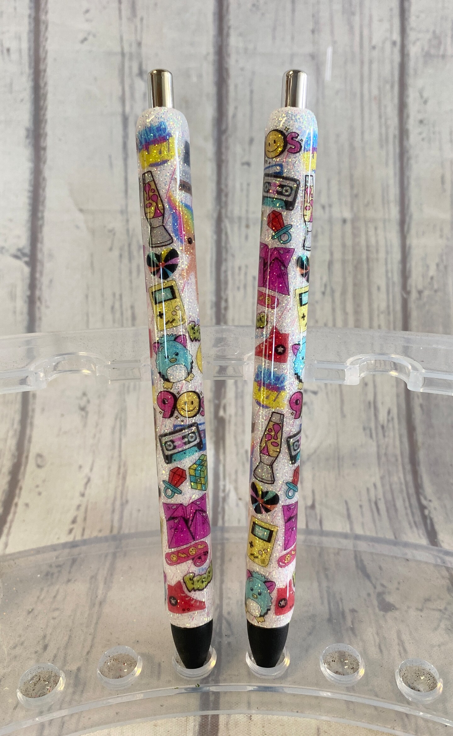 Glitter pen, 90's themed glitter pen, inkjoy gel pen, glitter gel - Main Image