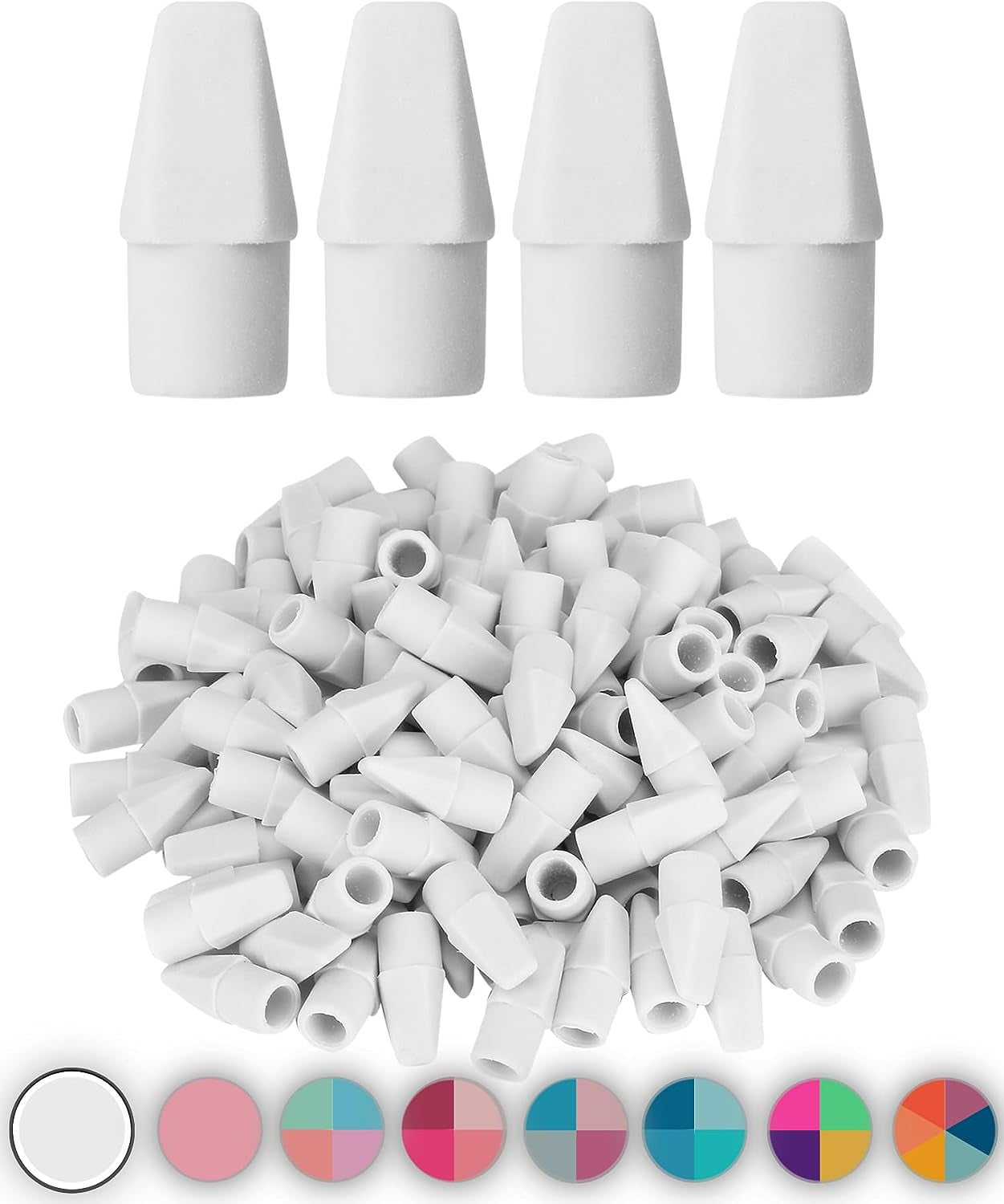 Erasers for Pencils, 120 Pack, Pencil Top Erasers, Eraser Caps, Kids, Cap Tops, Topper Erasers. Ereaser