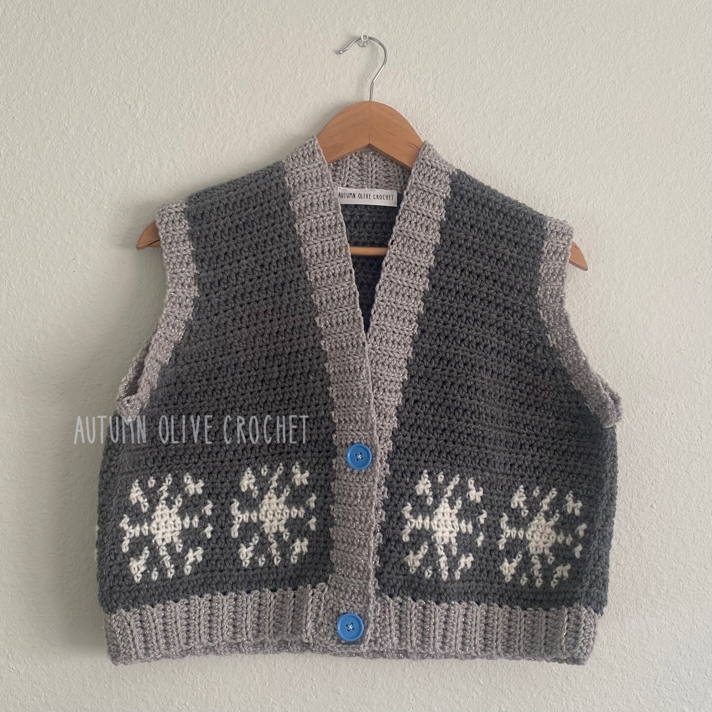 snowflake sparkle cropped vest | MakerPlace by Michaels