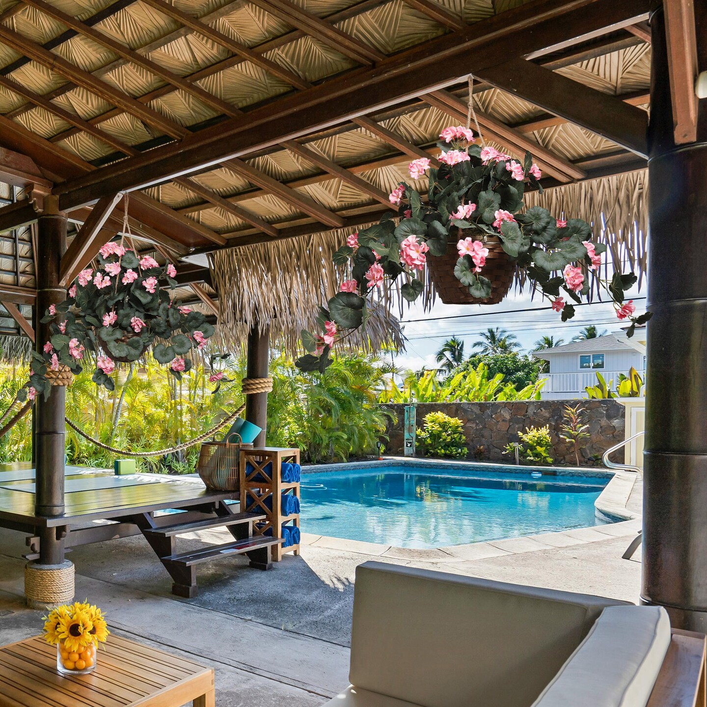 30-Inch Pink Silk Geranium Plant with Lifelike Appearance for Home and Office Décor | Vibrant Artificial Flower Arrangement | Floral Home by Artificial Flowers