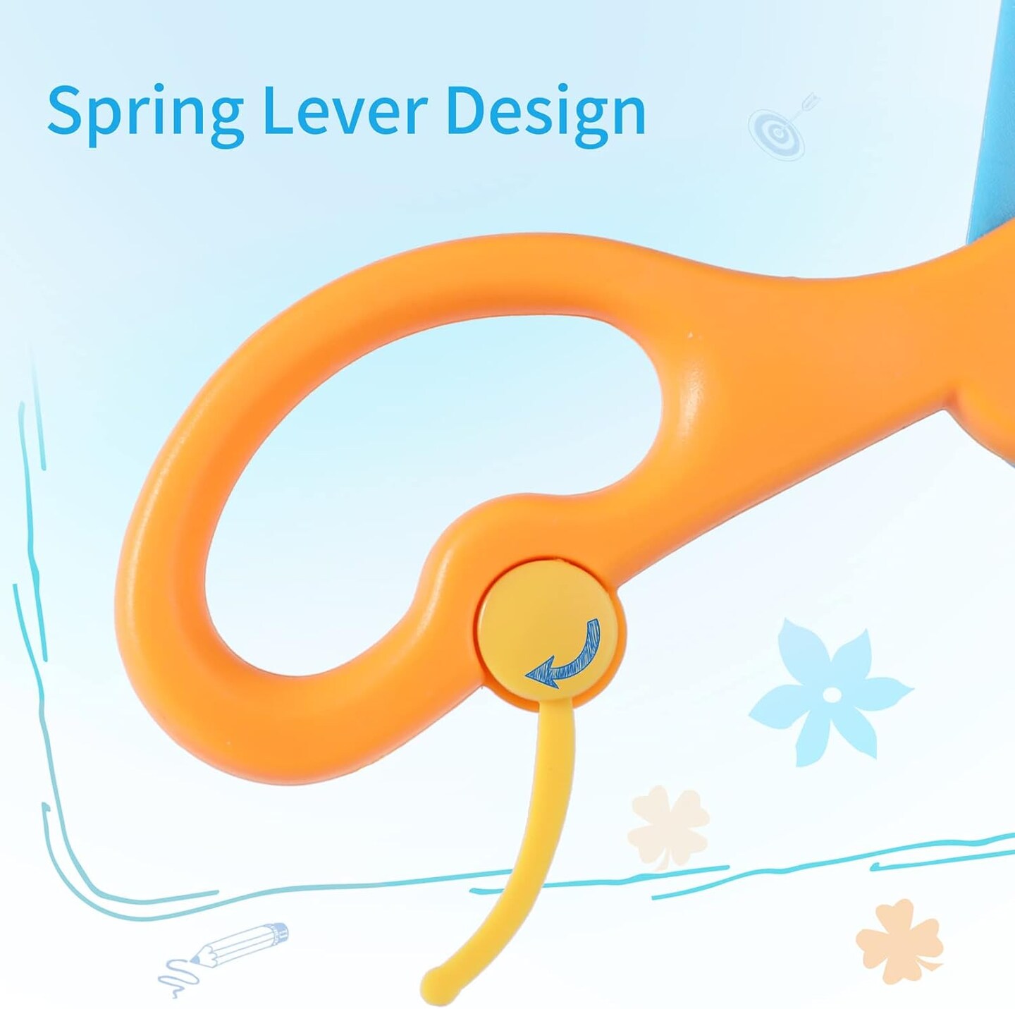 Plastic Safety Scissors, Toddlers Training Scissors, Pre-school Training Scissors and Offices Scissors Kids Paper-Cut (6pcs Toddler Scissors)