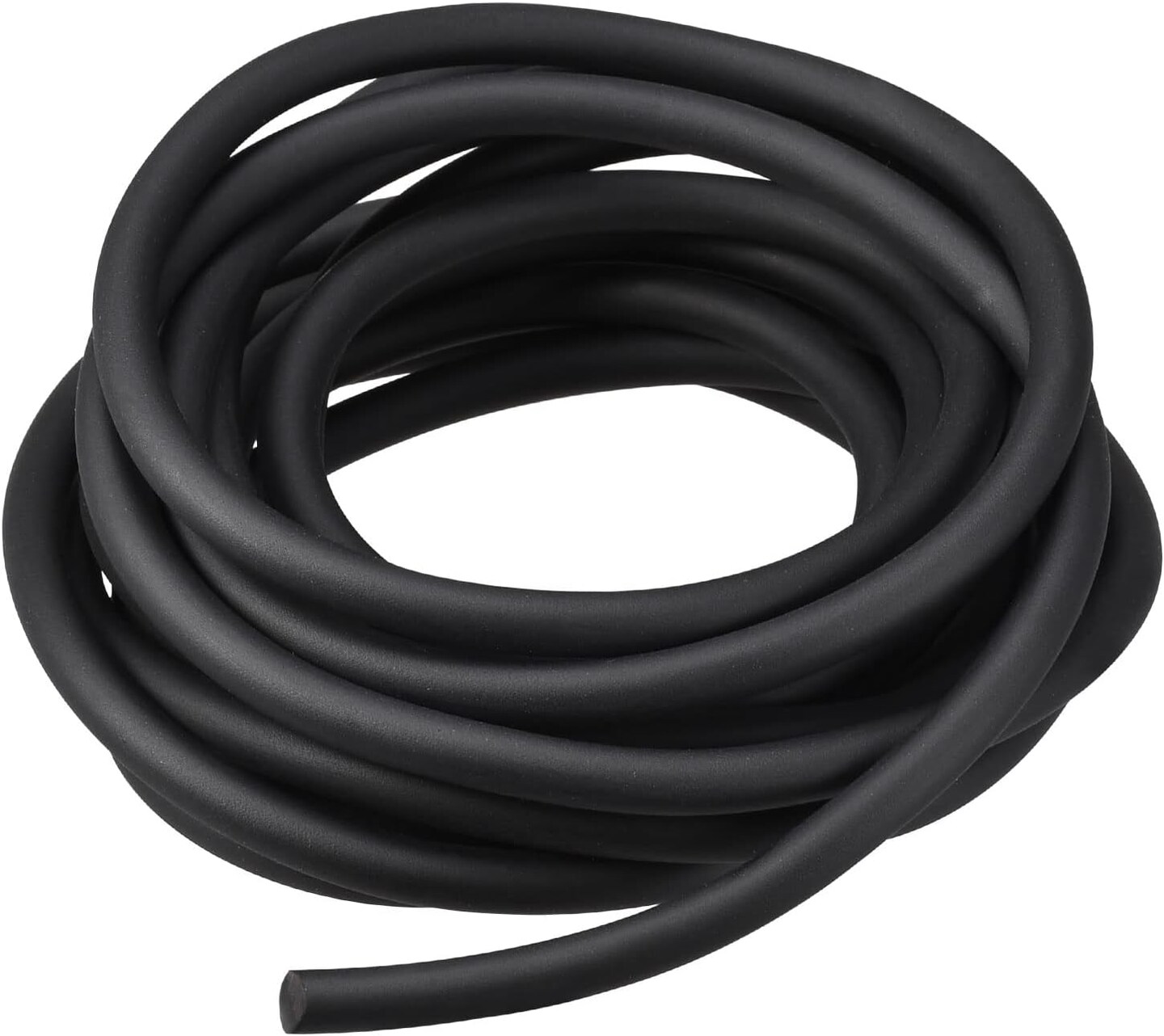 Solid Rubber Cord 10ft 6mm(1/4") Dia Matte Black Rubber Cord for DIY Craft Beading Necklaces Bracelet
