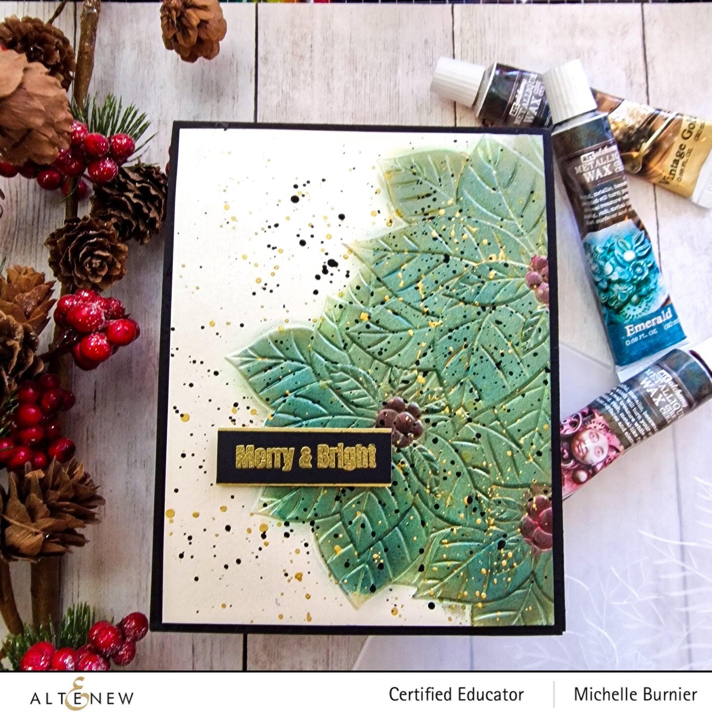 Poinsettia Cluster 3D Embossing Folder
