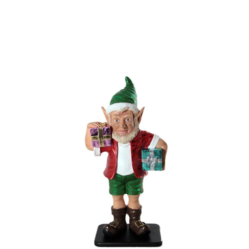 Small Elf Sunny with Gifts Statue