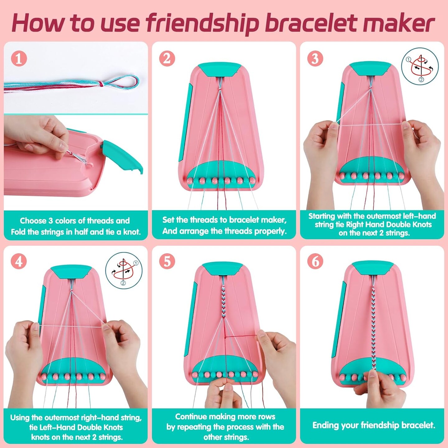 Friendship Bracelet Making Kit - Arts &#x26; Crafts Gift for Kids Ages 6-12