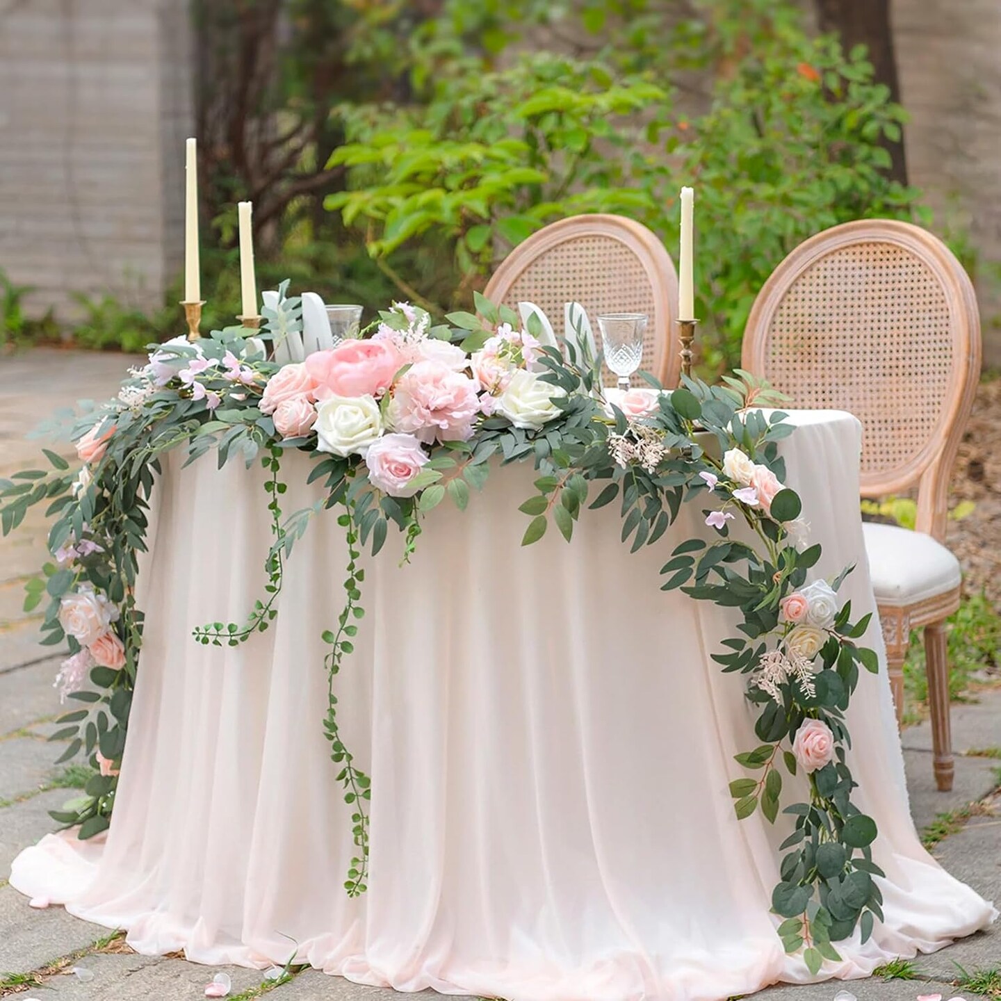 10pcs 6ft Faux Eucalyptus Garland with Willow Leaves – Perfect for Weddings, Parties, and Home Décor