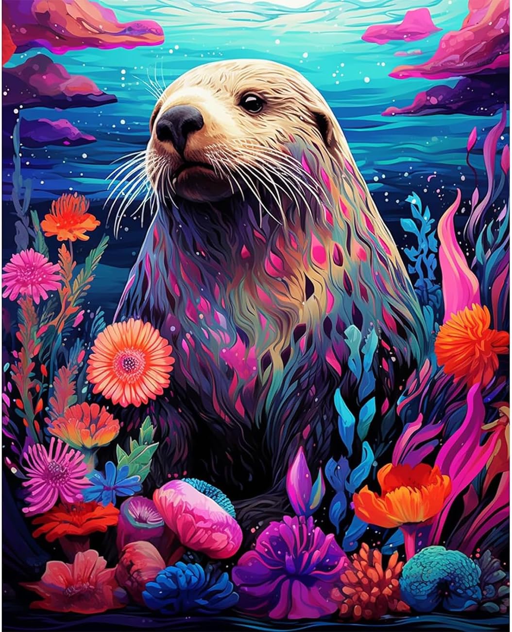 Adult Diamond Painting Kits: Adorable Seal Dog Beginner-Friendly DIY Kits for 5D Diamond Art Complete Drill Diamond Points Crystal Craft Kits for Wall Art and Bedroom D&#xE9;cor at Home: Presents 11.8 by 15.7 inches