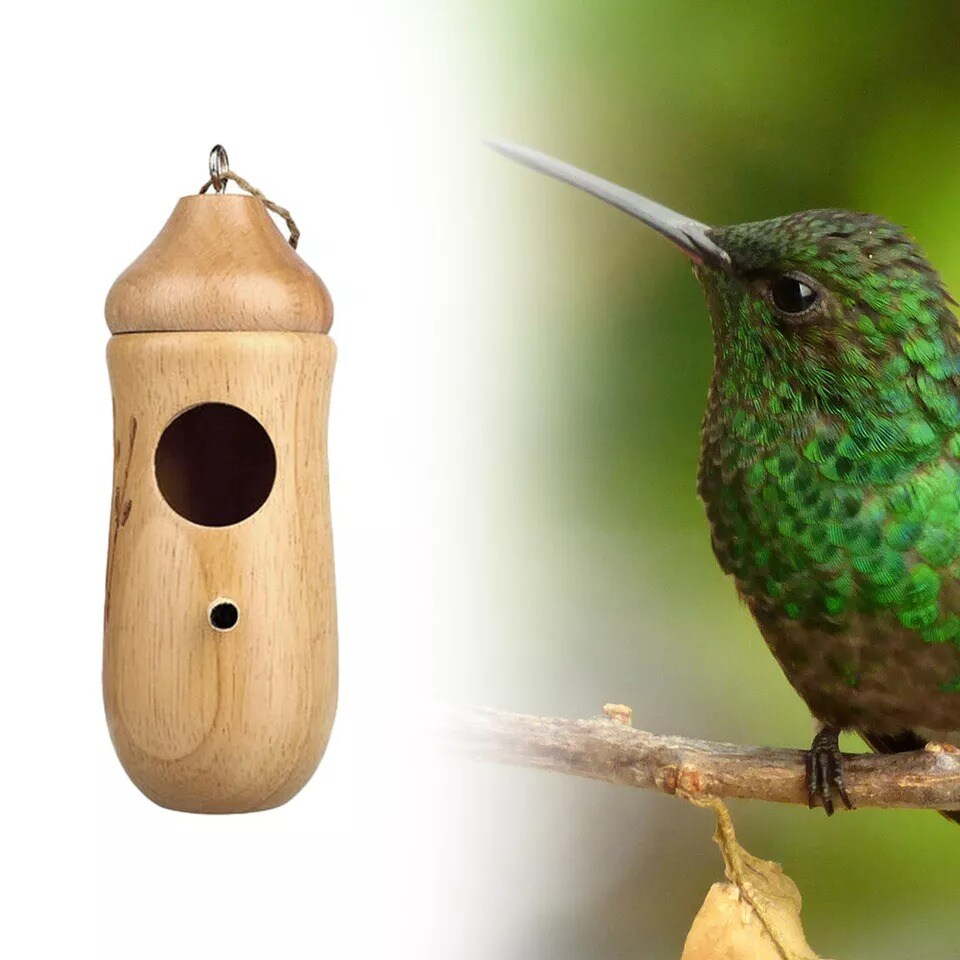 Hummingbird House Boxwood Hummingbird Nest Bird House for Outdoor Hanging Decor