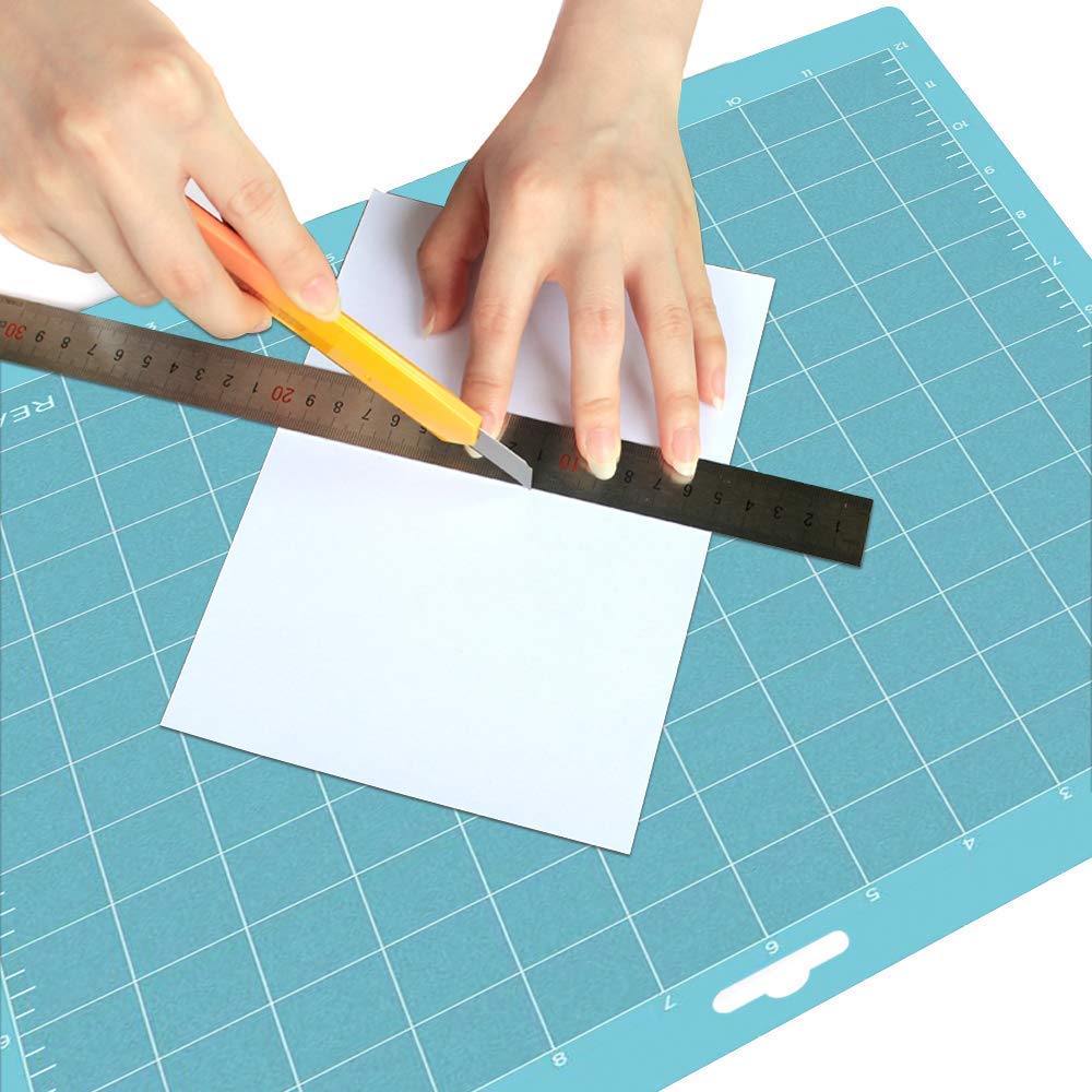 3 Pieces 12x12 Cutting Mat for Silhouette Cameo 4/3/2/1 ( StandardGrip, LightGrip, StrongGrip), Gridded Adhesive Non-Slip Cut Mat for Crafts, Quilting, Sewing, Scrapbooking and All Arts