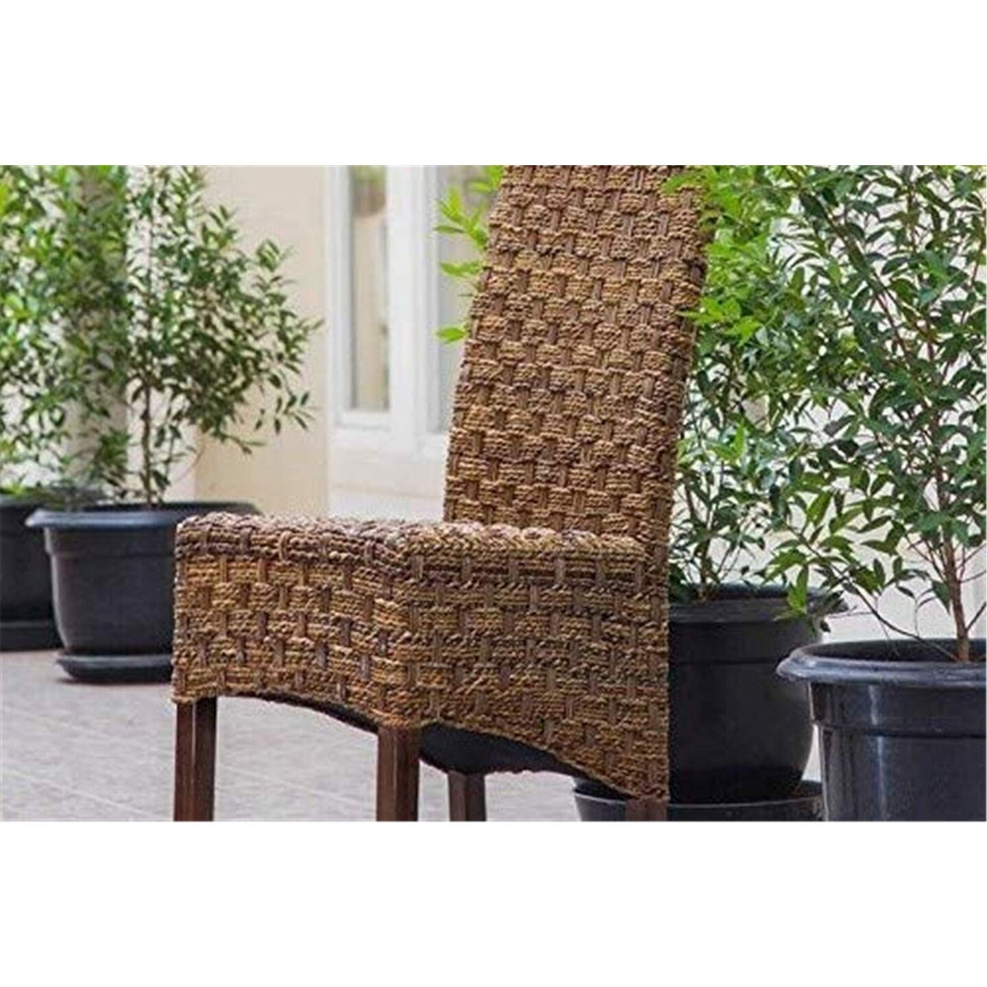 International Caravan Manila Abaca/Rattan Wicker Dining Chair