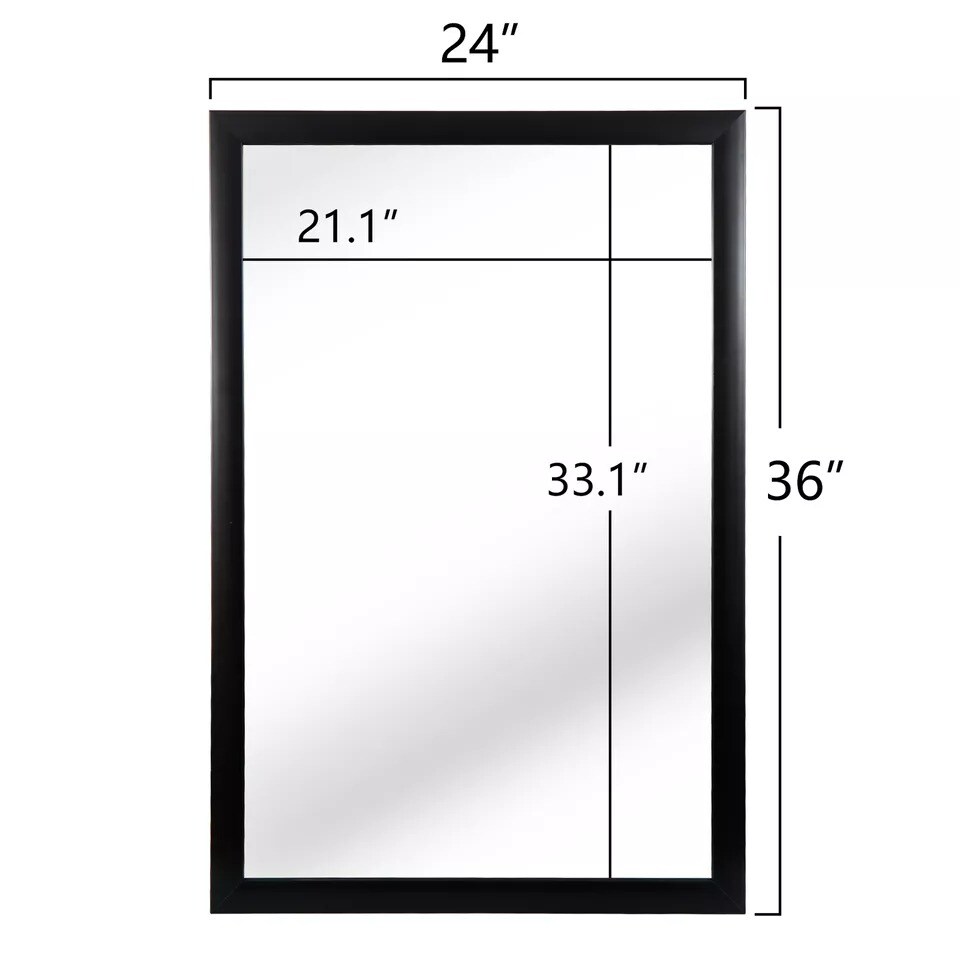 2X Decorative Mirror for Home and Bathroom Wall Decor 24"x36" Vanity Mirror