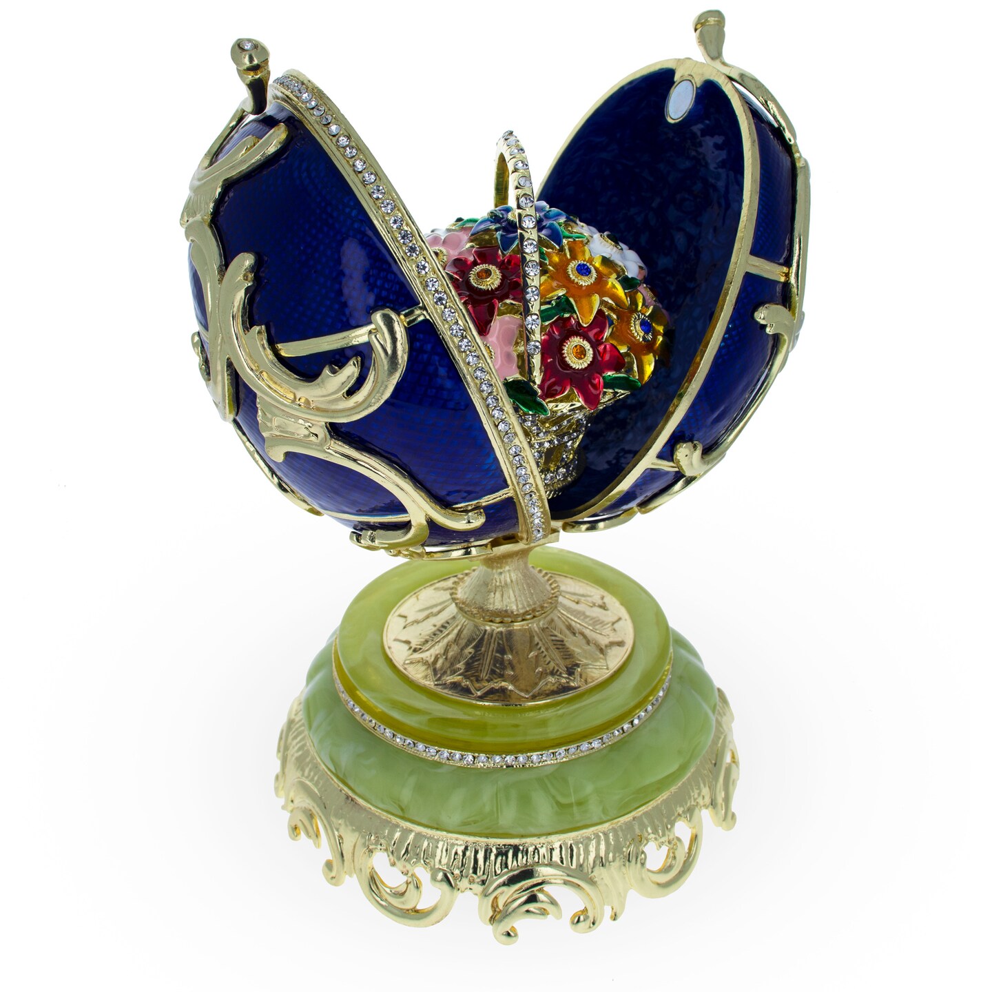 1899&#x2013;1903 Spring Flowers Royal Imperial Easter Egg 9 Inches