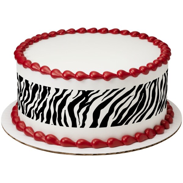 Safari Print Zebra Edible Cake Topper Image Strips