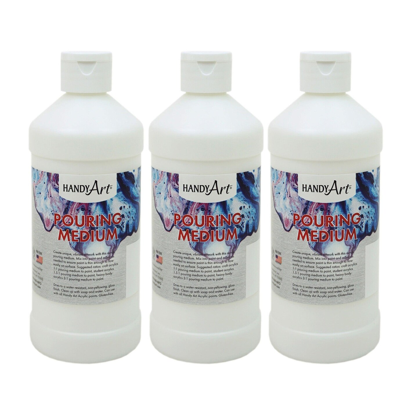 Acrylic Pouring Medium, 16 oz, Pack of 3