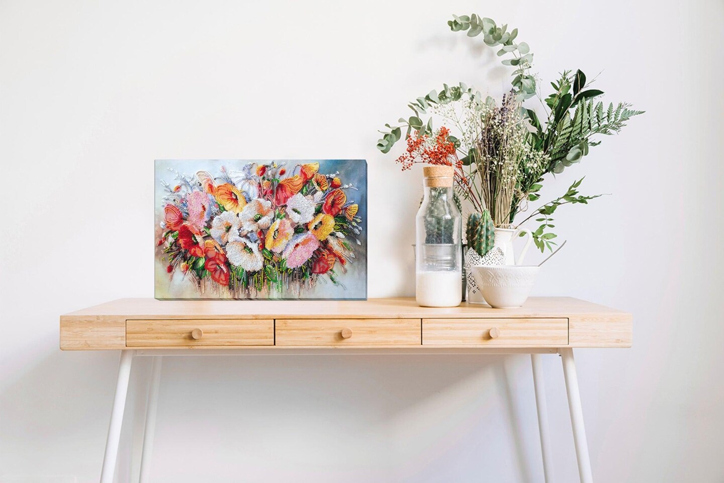 Bead Embroidery Kit - Delicate flowers