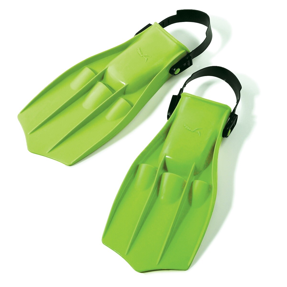 Swim Central Florescent Green Dolphin Recreational Children&#x27;s Swim Fins, Size 5-7