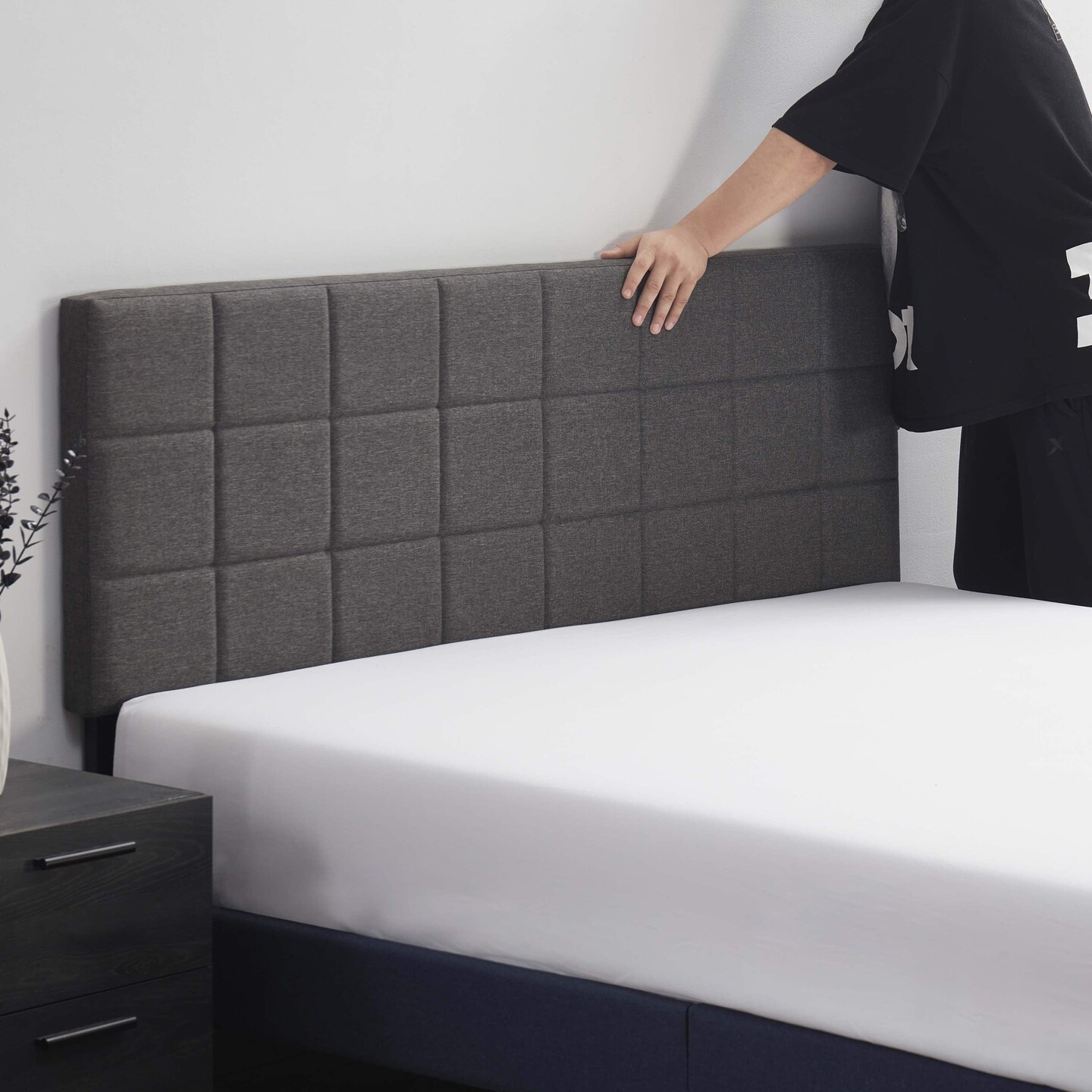 Nestl Square Tufted Fabric Headboard