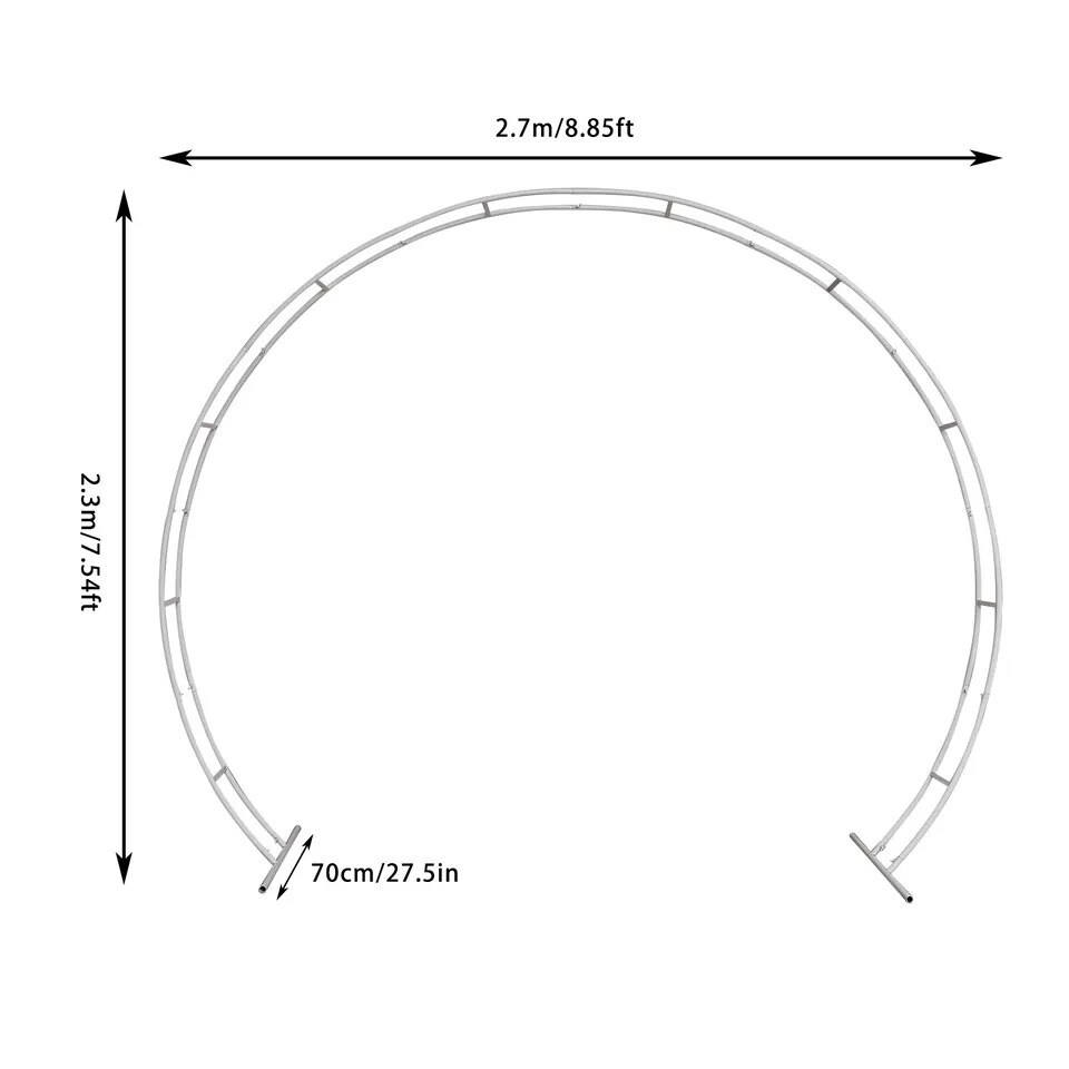 Large Size Metal Arch Wedding Ceremony Rack Wrought Iron Door Decor 7.6*8.9ft