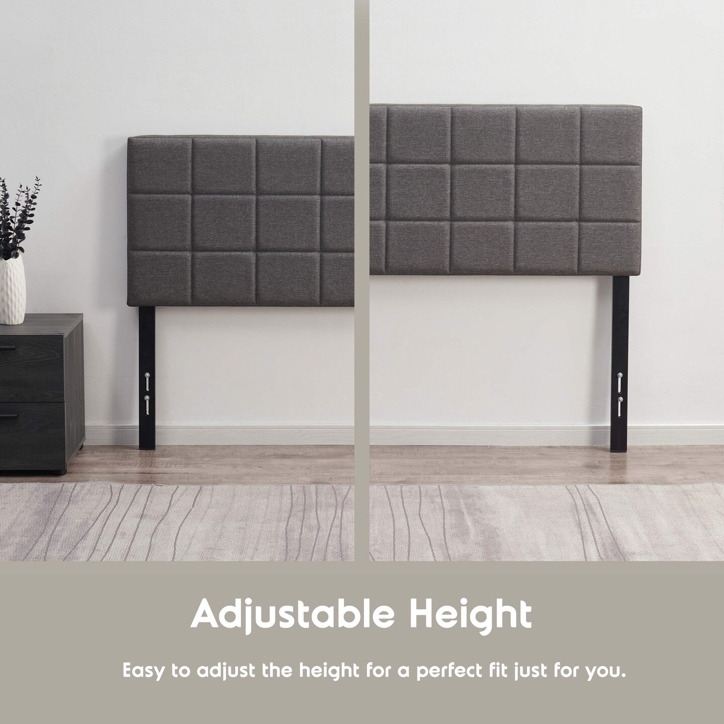 Nestl Square Tufted Fabric Headboard