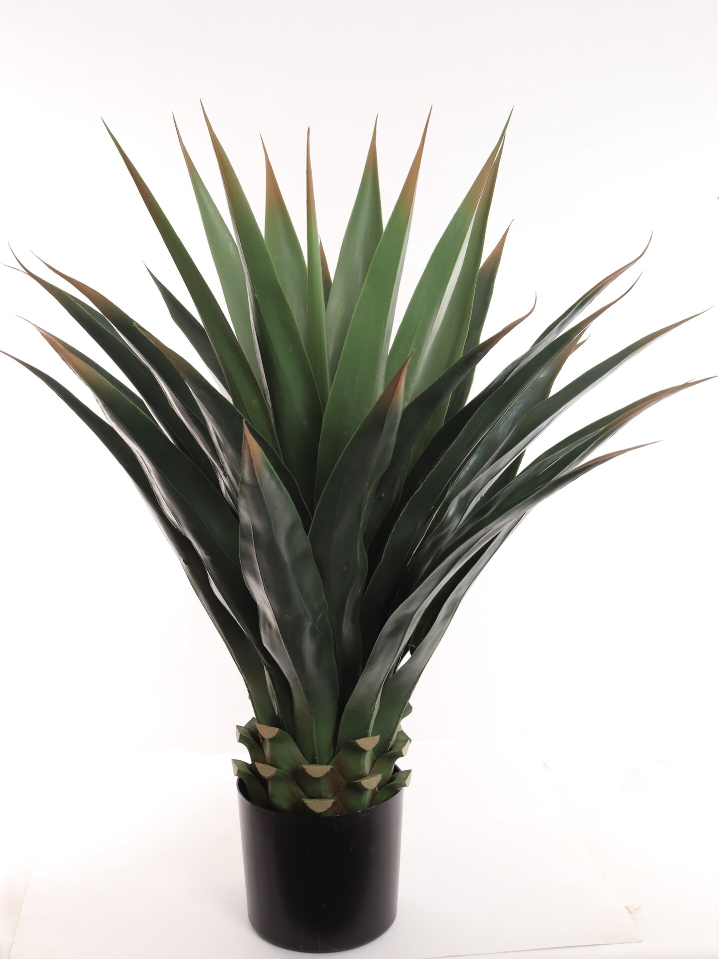 Elegant 37.4-Inch Faux Agave Plant with 33 Lifelike Leaves in Modern Pot - Ideal for Home and Office Decor, Floral Home by Artificial Flowers