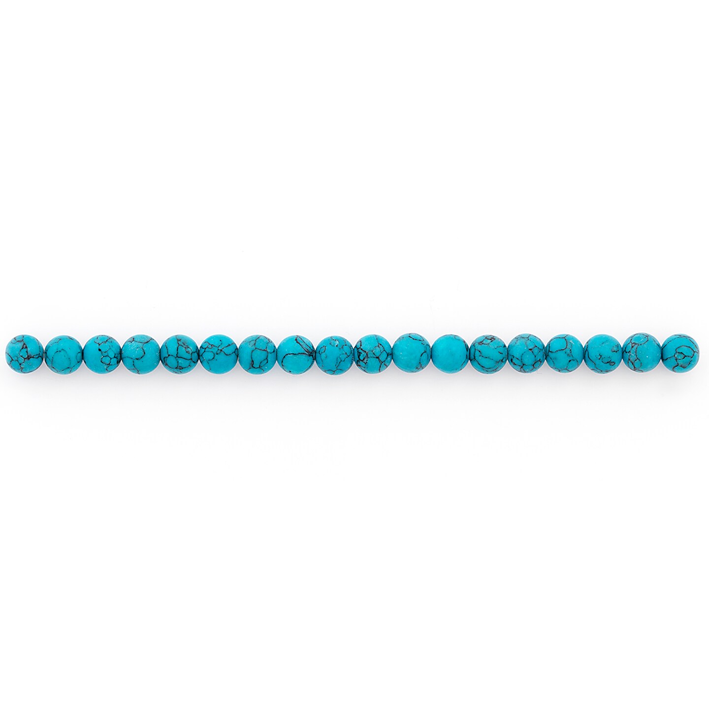 Synthetic Turquoise with Matrix Beads Pack of 18