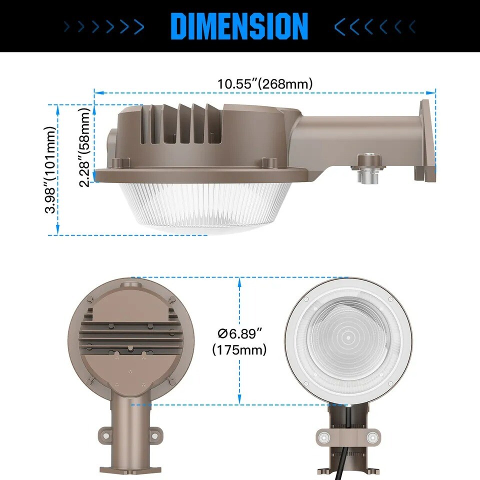 35W LED Barn Light Outdoor Security Yard Light Dusk to Dawn Exterior Flood Light