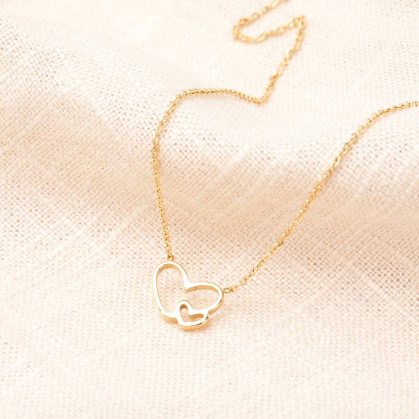 New Mom Necklace Double Heart Necklace MakerPlace by Michaels