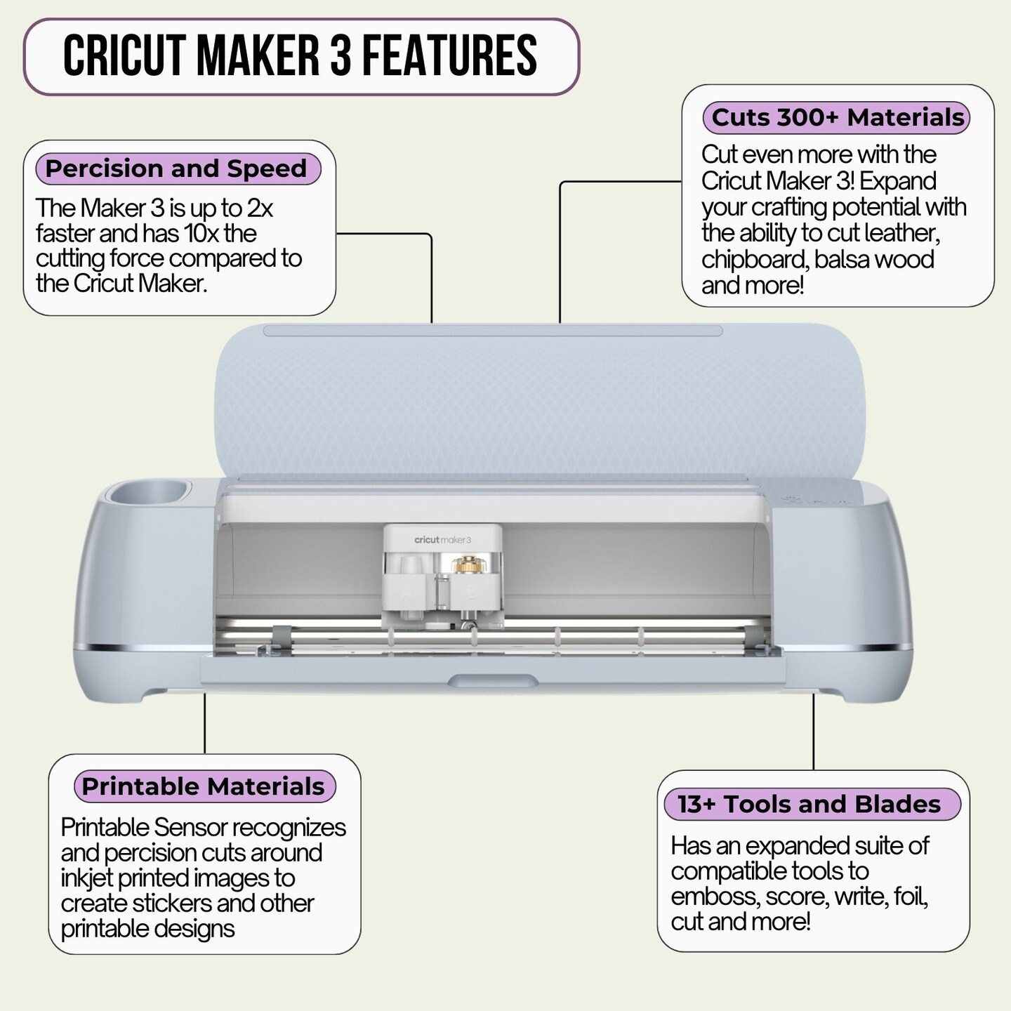 Cricut Maker 3 Machine Smart Vinyl &#x26; Tools Bundle