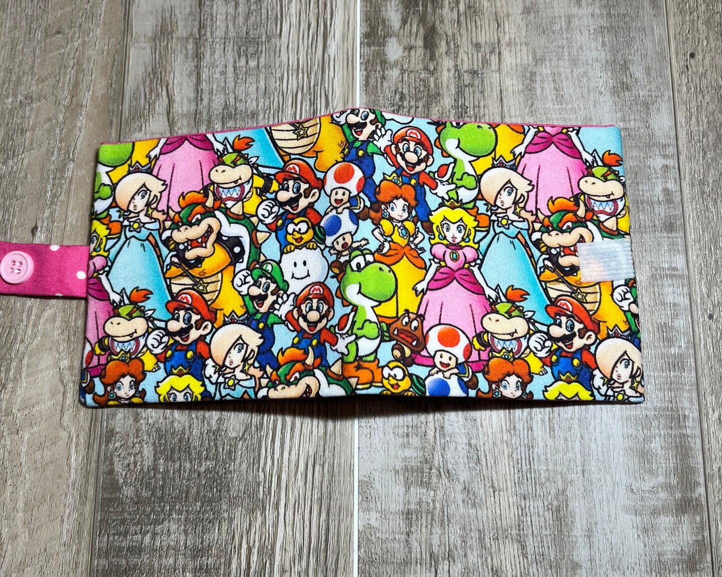 Fabric wallet, Mario wallet, girls wallet, bifold, Luigi wallet, change purse, Childrens bifold, ladies wallet product 2